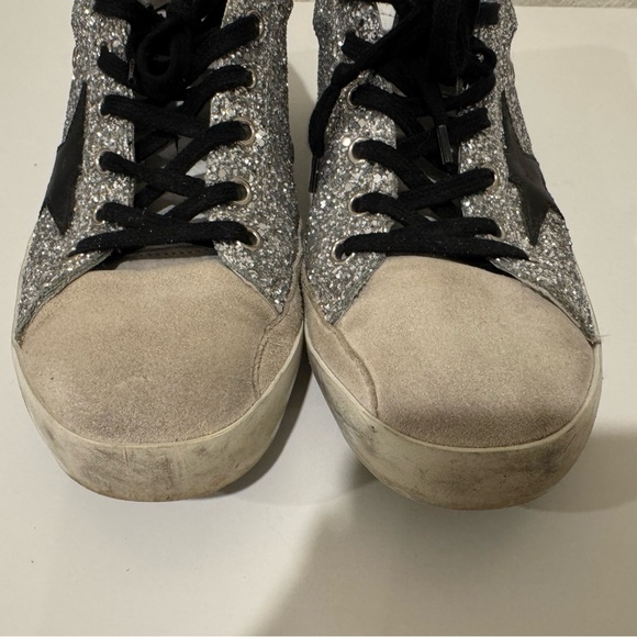 Golden Goose Superstar Glitter Sneakers Sz 40 - Picture 4 of 5